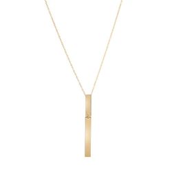 Collar Plata Dorada 36+4cm COL0681DO Rectangular