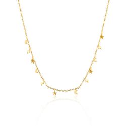 Collar Plata Dorada 36+6cm COL0549DOXXXX Charms