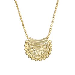 Collar Plata Dorada 38+4cm COL0673DO Abanico