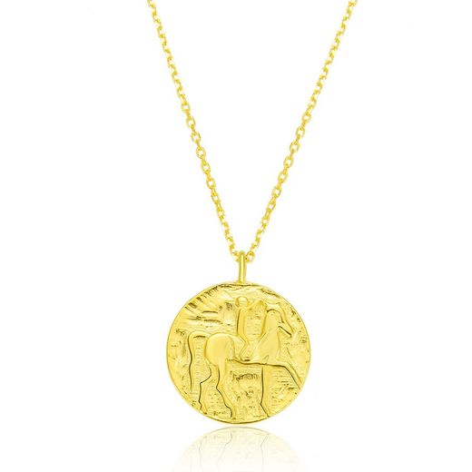 Collier Argent Doré 38+5cm CO00493DO Coin