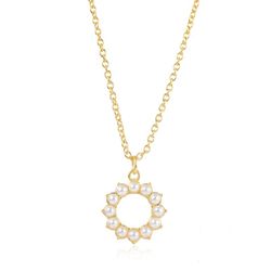Collar Plata Dorada 38+6cm COL0634DOPA Perlas