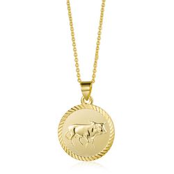 Collar Plata Dorada 40+5cm CO00404DO Zodiaco Tauro
