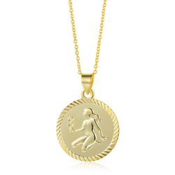 Collar Plata Dorada 40+5cm CO00408DO Zodiaco Virgo