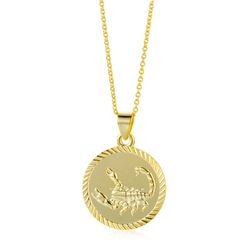 Collar Plata Dorada 40+5cm CO00410DO Zodiaco Escorpio