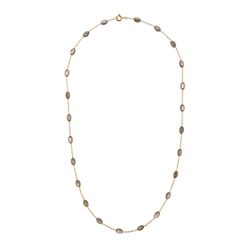 Collar Plata Dorada 43cm COM0169DOLA Minerales Labradorita