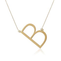 Collar Plata Dorada 46+5cm CO00451DOB Letra B