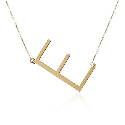 Collar Plata Daurada 46+5cm CO00451DOE Lletra E