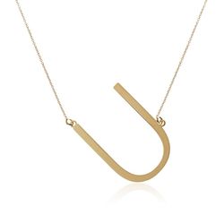 Collar Plata Dorada 46+5cm CO00451DOU Letra U