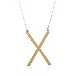 Collar Plata Dorada 46+5cm CO00451DOX Letra X