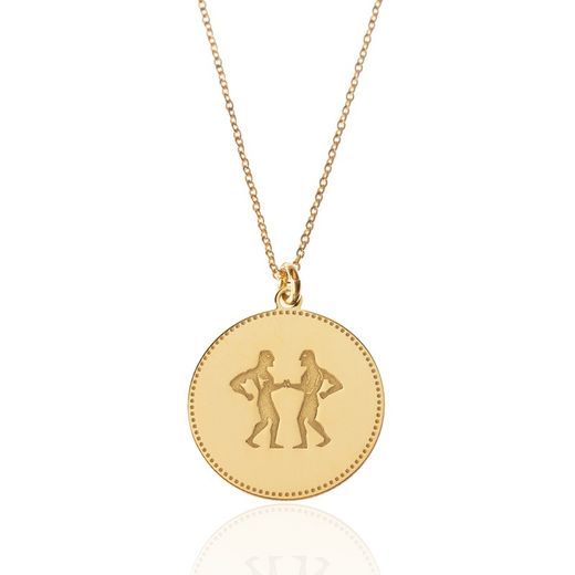 Collar Plata Daurada 54+5cm CO00433DO Zodíac Geminis