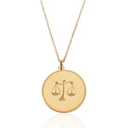 Collar Plata Dorada 54+5cm CO00437DO Zodiaco Libra