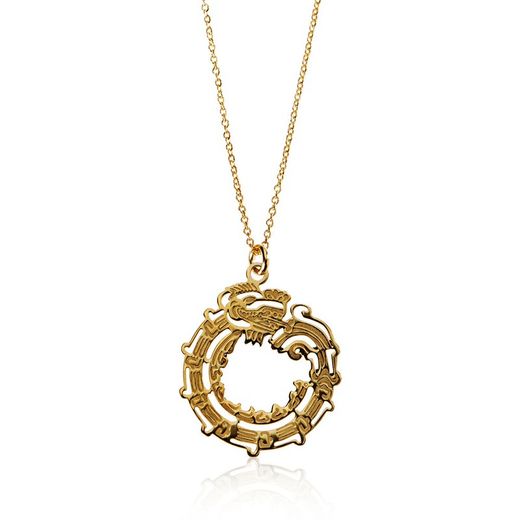 Collar Plata Daurada 55+5cm CO00392DO Uroboro