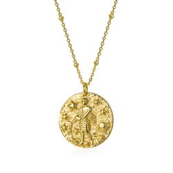 Collar Plata Dorada 55+5cm CO00459DO Zodiaco Acuario