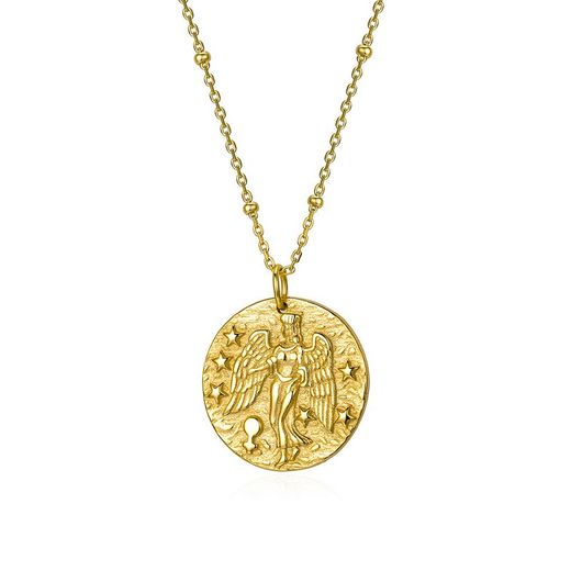 Collier Argent Doré 55+5cm CO00466DO Zodiaque Vierge