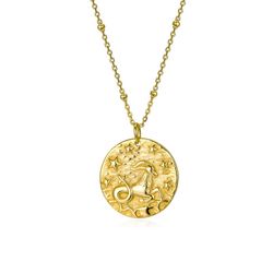 Colar Prata Dourado 55+5cm CO00470DO Capricórnio Zodíaco