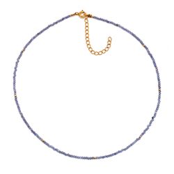 Colgante Plata Dorada Mujer COM0056DOTZ Piedras Minerales Tanzanita