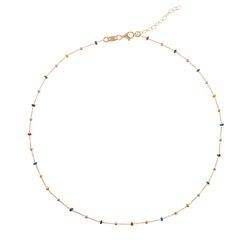 Collar Plata Dorada Mujer COM0071DOVA Piedras Minerales Varias