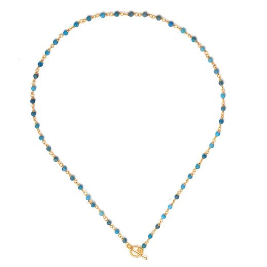 Collar Plata Dorada Mujer COM0095DONP Piedras Minerales Neo Apetite