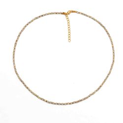 Collar Plata Dorada COM0102DOLA Piedras Minerales Labradorita