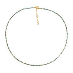 Collar Plata Dorada COM0102DONP Piedras Minerales Neo Apetite