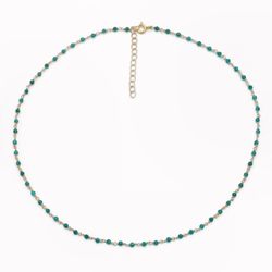Collar Plata Dorada COM0132DOAP Piedras Minerales Amatista