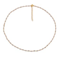 Collar Plata Dorada COM0132DOLA Piedras Minerales Labradorita