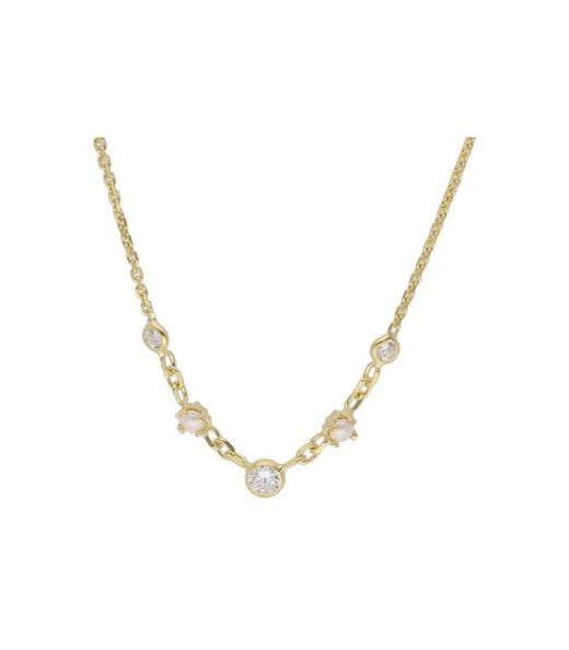 Collar Plata Daurada Liska LAF6417CL-D Perles Circonites