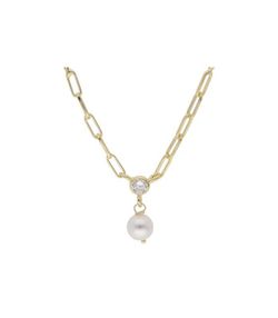 Collar Plata Dorada Liska LAF6418CL-D Perlas Circonitas