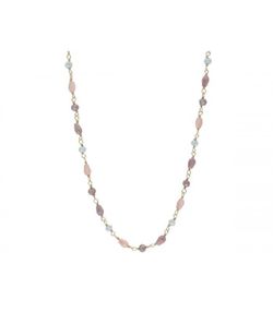 Collar Plata Dorada Liska LAF6467CL-D Piedras Naturales