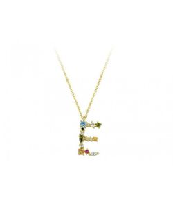 Colgante Plata Dorada Liska Mujer LET01CL-ED Colgante E Circonitas Multicolor