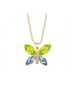 Colgante Plata Dorada Liska Mujer LSW0187CL-DV Mariposa Circonitas