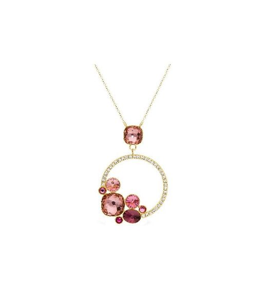 Penjoll Plata Daurada Liska Dona LSW0194CL-DL Pedres Rosades Circonites