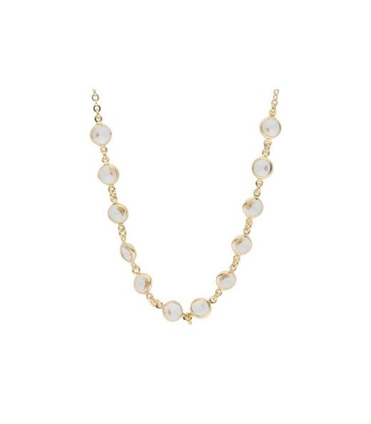 Liska Women's Gold-Plated Silver Necklace LSW2256CL-DC White Zirconia