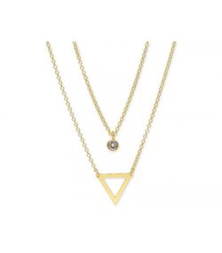 Colgante Plata Dorada Liska Mujer LSW3158CL-D Triángulo
