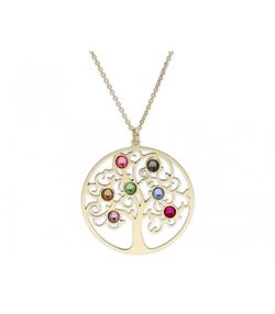 Collar Plata Dorada Liska Mujer LSW4159CL-D Árbol De La Vida Circonitas