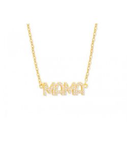 Colgante Plata Dorada Liska Mujer MAMA03CL-D Mamá Circonitas