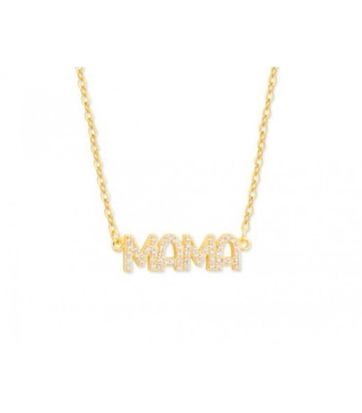Colgante Plata Dorada Liska Mujer MAMA03CL-D Mamá Circonitas