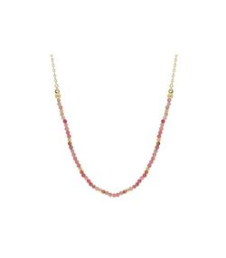 Liska Damen-Anhänger Silber vergoldet ML01CL-D rosa Steine