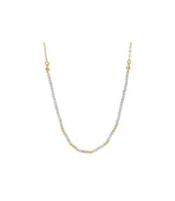 Colgante Plata Dorada Liska Mujer ML03CL-D Piedras Blancas