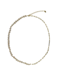 Collar Plata Dorada Mujer PSPP1/3C Perlas