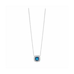 Collar Plata Dorada Sovrani 40+5cm J9471 Topacio Azul London