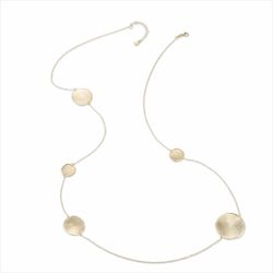 Collar Plata Dorada Sovrani Mujer J11370 Discos Martillados Irregular 90+6cm