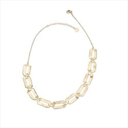 Collar Plata Dorada Sovrani Mujer J12503 Rectángulos Calados Irregulares 46+6cm