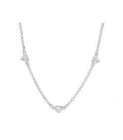 Collar Plata Liska LAF6448CL Corazones Circonitas