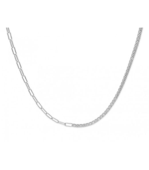 Collar Plata Liska Dona LAD1173CL Cadena Circonites Baules