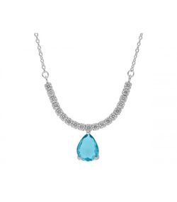 Colgante Plata Liska Mujer LAD1236CL Piedra Azul Circonitas