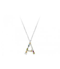 Colgante Plata Liska Mujer LET01CL-A Colgante A Circonitas Multicolor