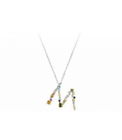 Colgante Plata Liska Mujer LET01CL-M Colgante M Circonitas Multicolor