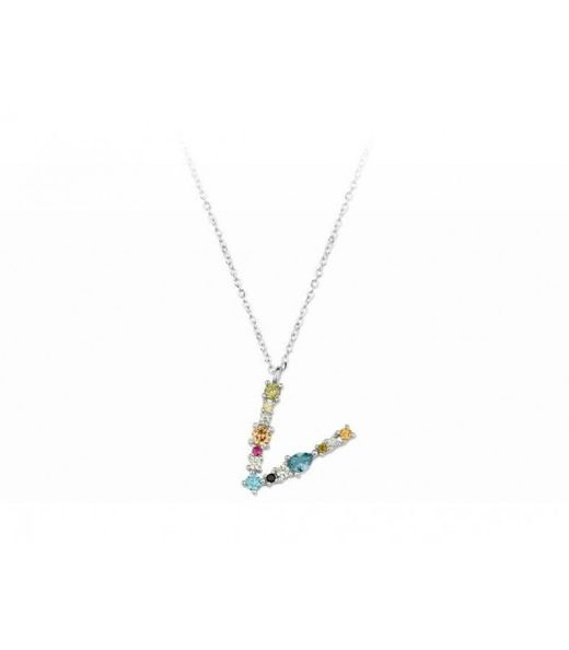Penjoll Plata Liska Dona LET01CL-V Penjoll V Circonites Multicolor