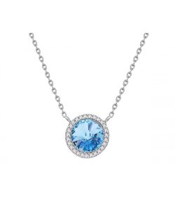 Colgante Plata Liska Mujer LSW0197CL-AQ Piedra Azul Circonitas